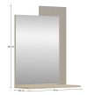 Tükör 65, szürkésbarna Taupe/silverjack tölgy, DOMCA