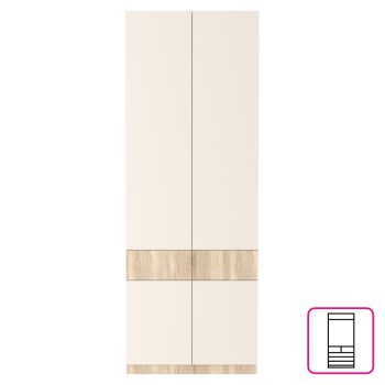 Szekrény, sonoma tölgy/kasmír, VERTIO SZF4D2S