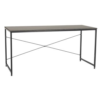 Íróasztal, beton/fekete, 150x60 cm, MELLORA