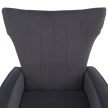 Relaxfotel, szürke Velvet szövet, BARET