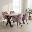 Design fotel, rózsaszín Velvet szövet, VERIO NEW