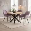Design fotel, rózsaszín Velvet szövet, VERIO NEW
