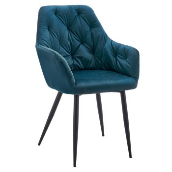 Design fotel, türkiz Velvet szövet, VERIO NEW