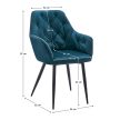 Design fotel, türkiz Velvet szövet, VERIO NEW
