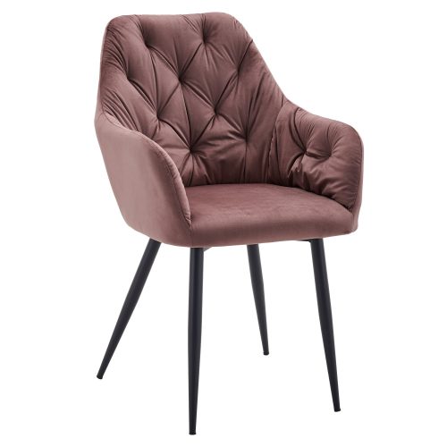 Design fotel, sötét rózsaszín Velvet szövet, VERIO NEW