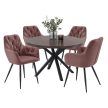 Design fotel, sötét rózsaszín Velvet szövet, VERIO NEW