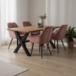 Design fotel, sötét rózsaszín Velvet szövet, VERIO NEW
