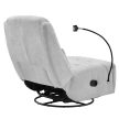 Luxus forgó fotel, hintafotel, világosszürke, UMBRO