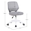 Forgószék, szürke/fehér, SATOZ