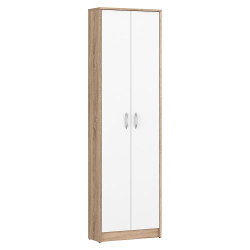 Szekrény, sonoma tölgy/fehér, VIRA-MECKI NEW