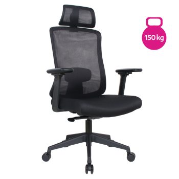 Irodai szék, fekete, teherbírás 150 kg, ROSANO