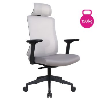 Irodai szék, szürke/fekete, teherbírás 150 kg, ROSANO