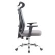 Irodai szék, sötétszürke/világosszürke/króm, teherbírás 150 kg, ADEMIR