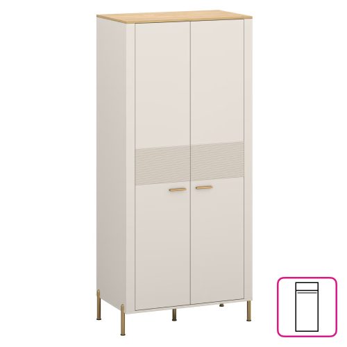 Szekrény, kasmír/kő tölgy, RUNOL 2D