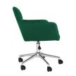 Irodai szék, smaragd selymes szövet/króm, HAGRID NEW