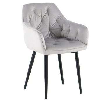 Dizájnos fotel, sötétszürke Velvet szövet, FEDRIS 2 NEW