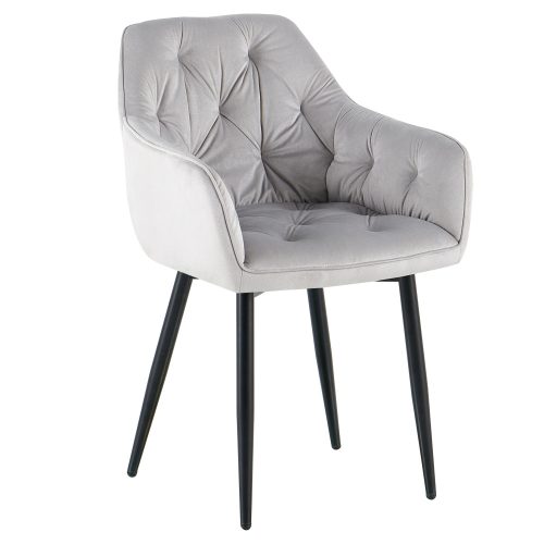Dizájnos fotel, sötétszürke Velvet szövet, FEDRIS 2 NEW