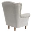 Füles fotel, tejszínes szövet Coral, CHARLOT