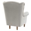 Füles fotel, tejszínes szövet Coral, CHARLOT