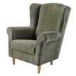 Füles fotel, zöld szövet Coral, CHARLOT