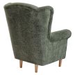 Füles fotel, zöld szövet Coral, CHARLOT