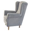 Füles fotel, szürke szövet Coral, CHARLOT