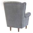 Füles fotel, szürke szövet Coral, CHARLOT