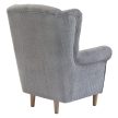 Füles fotel, szürke szövet Coral, CHARLOT