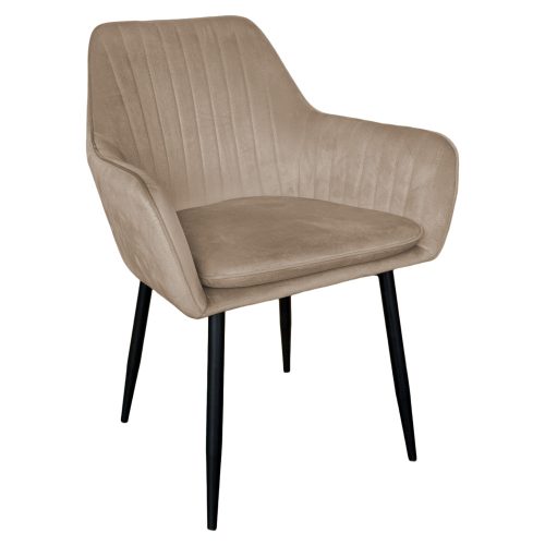 Dizájnos fotel, szürkésbarna Taupe Velvet anyag, ZIRKON NEW