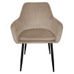 Dizájnos fotel, szürkésbarna Taupe Velvet anyag, ZIRKON NEW
